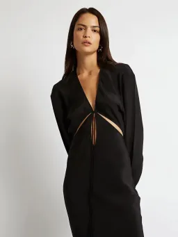 Christopher Esber Triquetra Silk Maxi Dress Black Size 10 for rent on The Volte - image 2