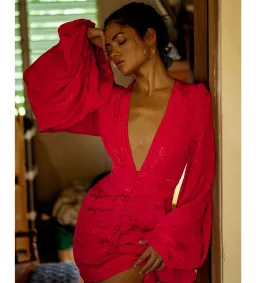 Rat & Boa Isabella Mini Dress Red Size UK 10 for rent on The Volte - image 2