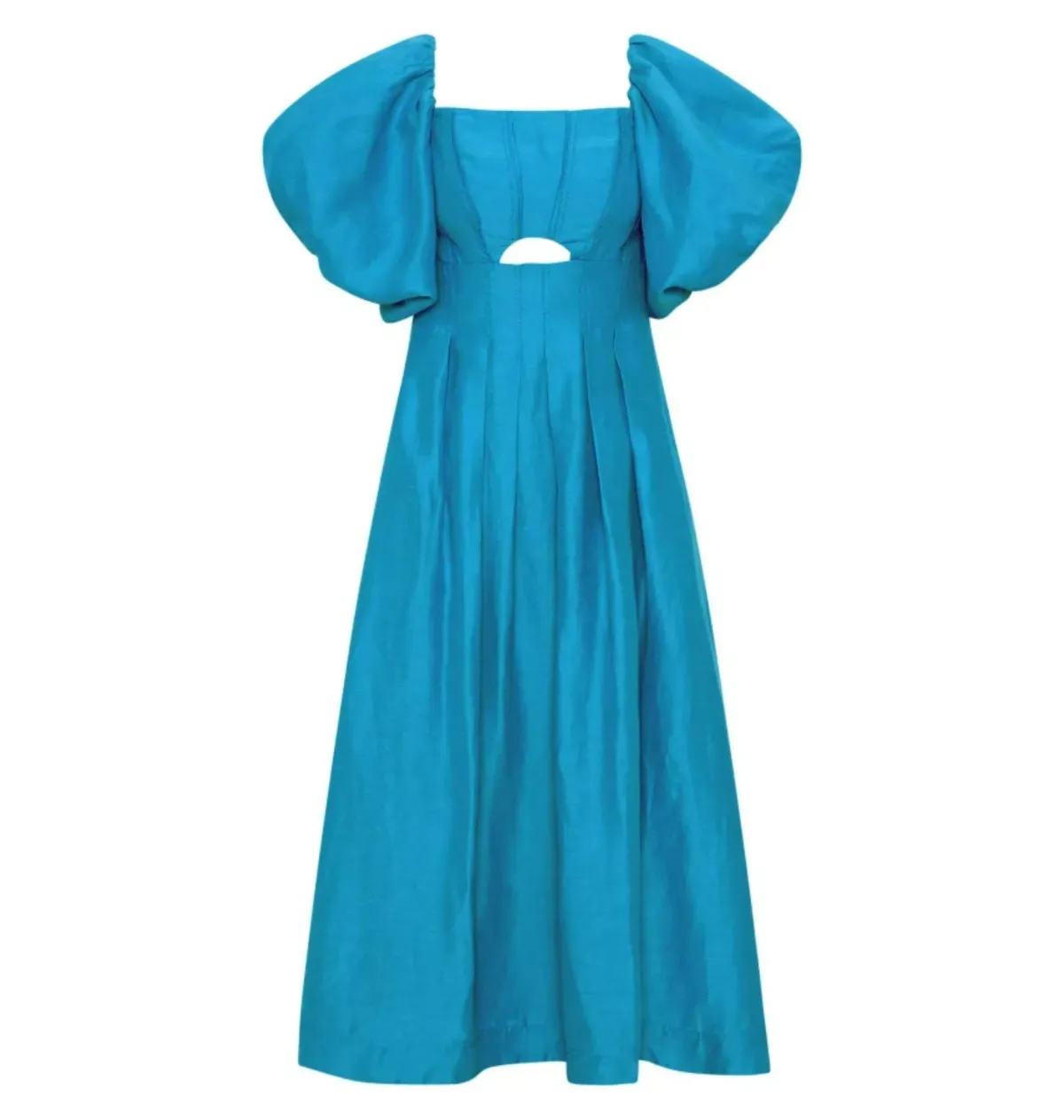Aje Eugenie Midi Dress Azure Blue Size UK 10 - Image 6