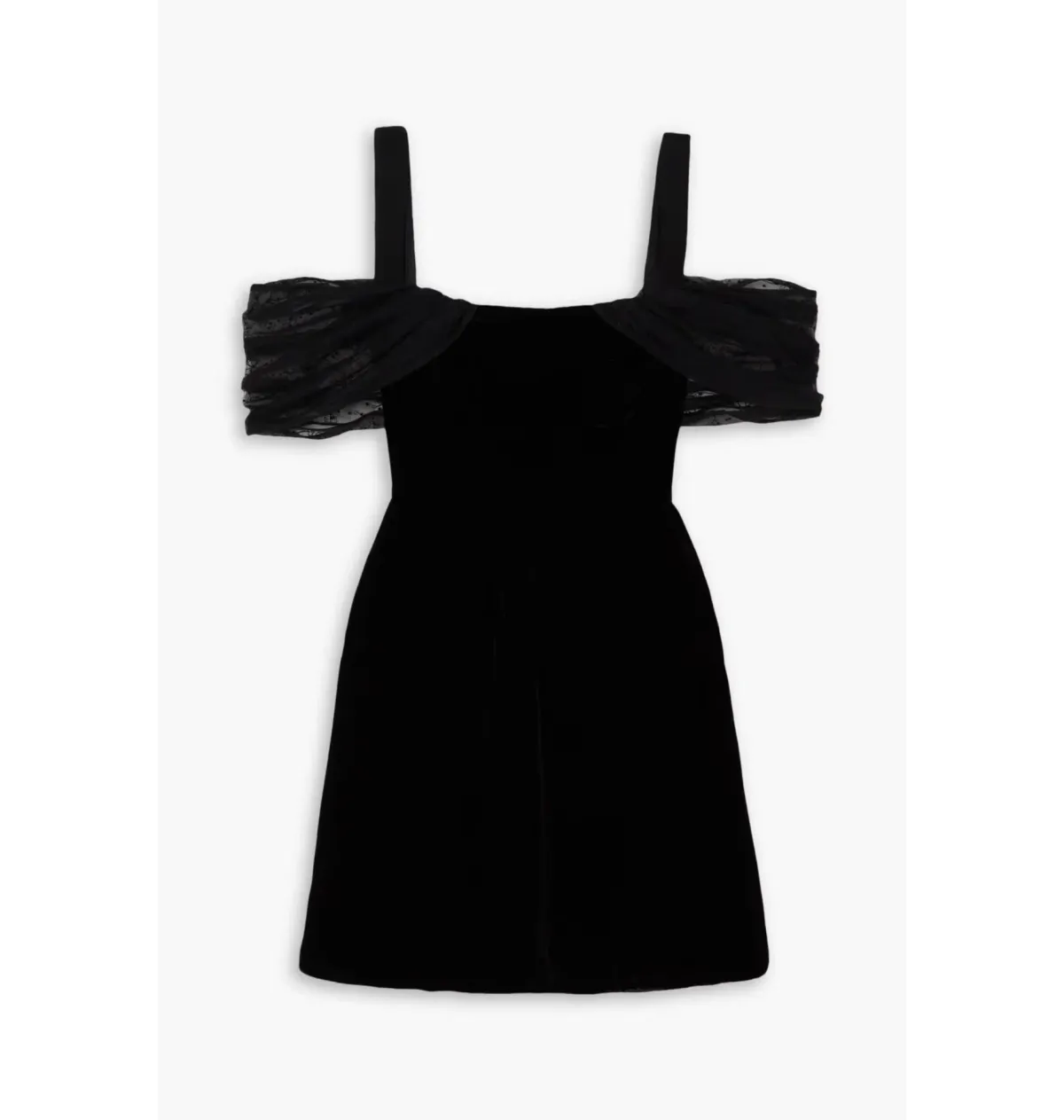 Saloni Rachel Velvet Mini Dress Black Size S / UK 8 - Image 3