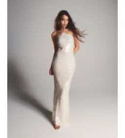 Rat & Boa Emmanuella  Dress White Sequin Size M/UK 10  for rent on The Volte - image 2