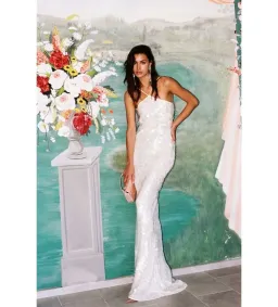 Rat & Boa Emmanuella  Dress White Sequin Size M/UK 10  for rent on The Volte - image 1