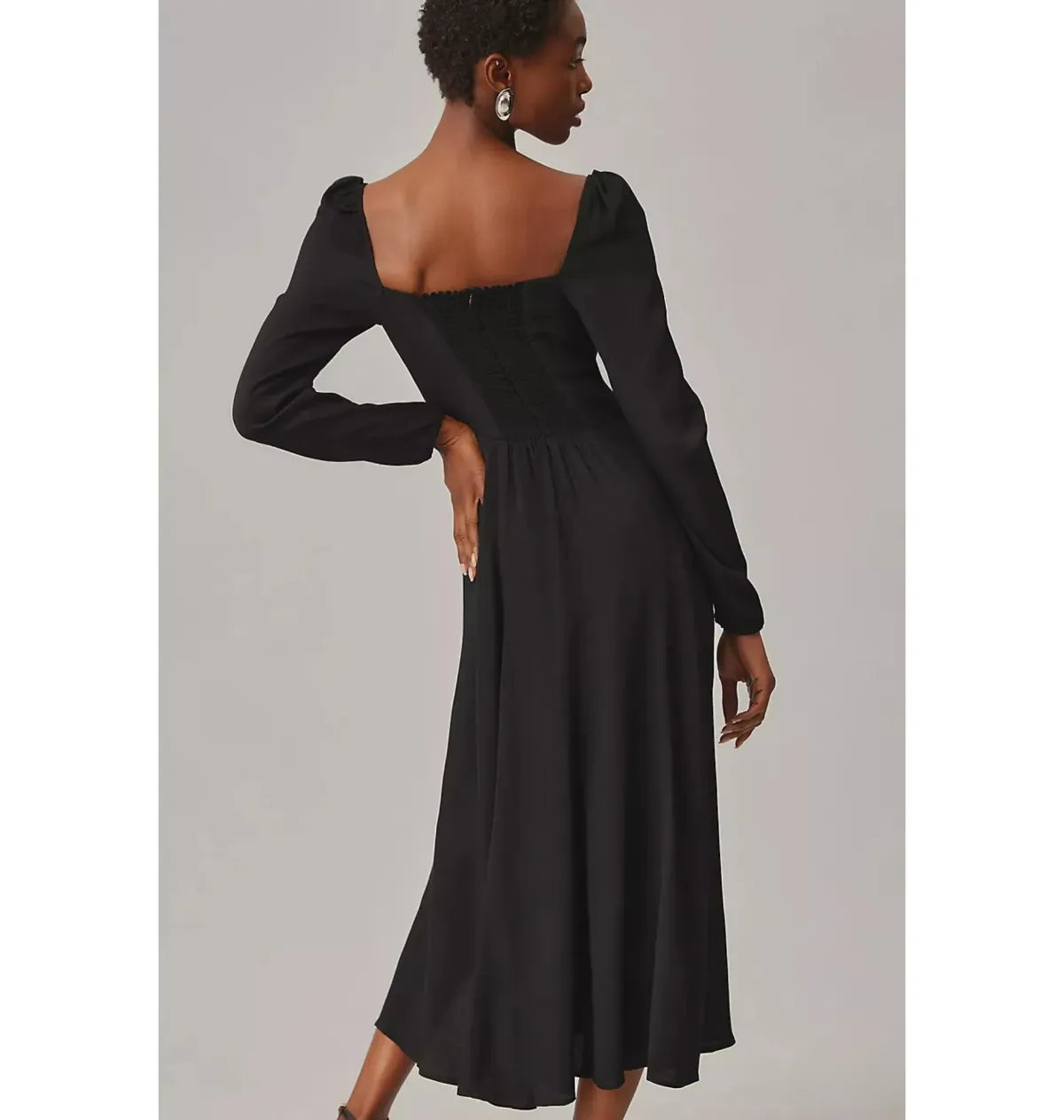 Reformation Sigmund Dress Black Size UK 10  - Image 3