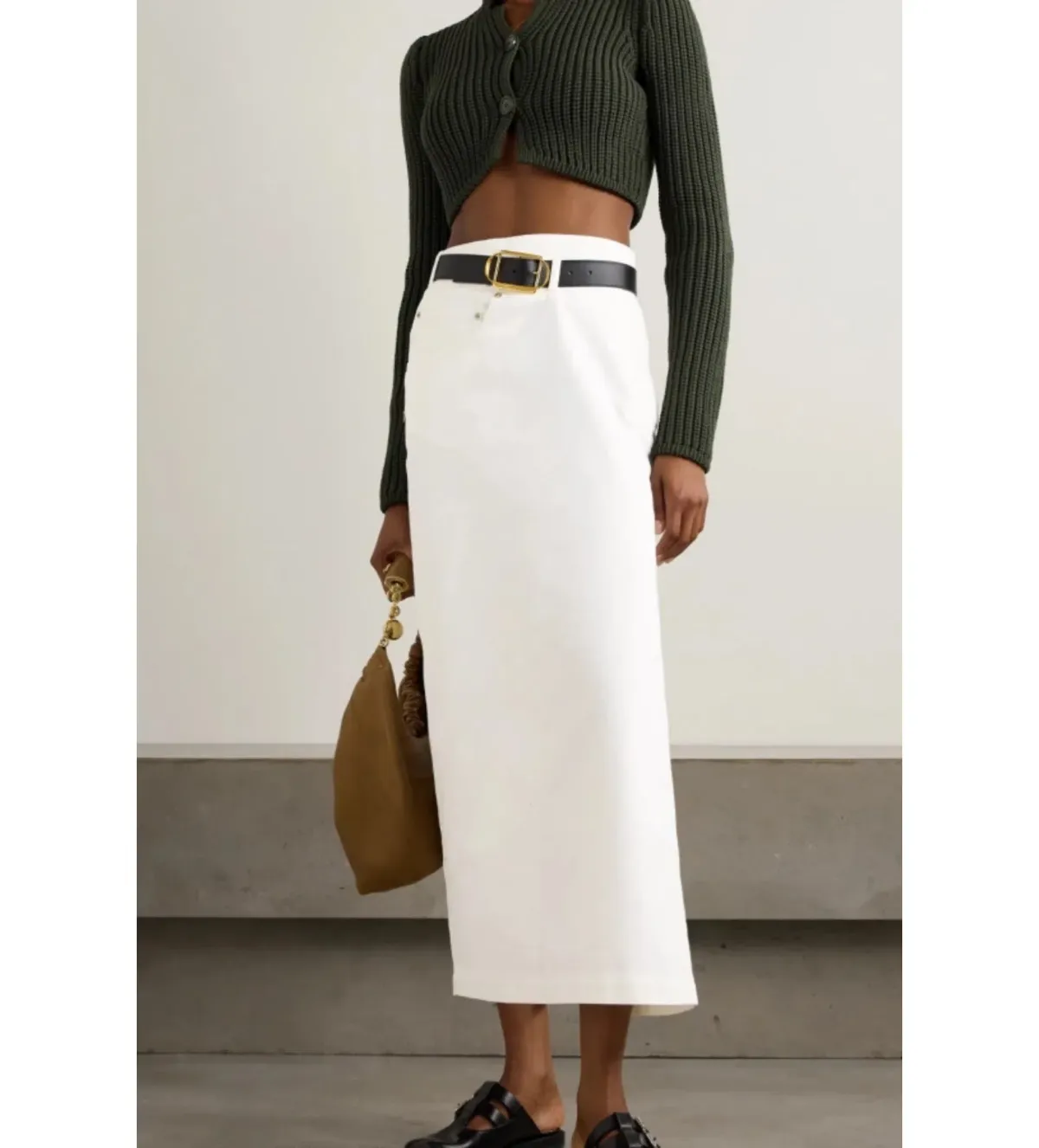 Loewe Deconstructed Denim Skirt White Size 8  - Image 2