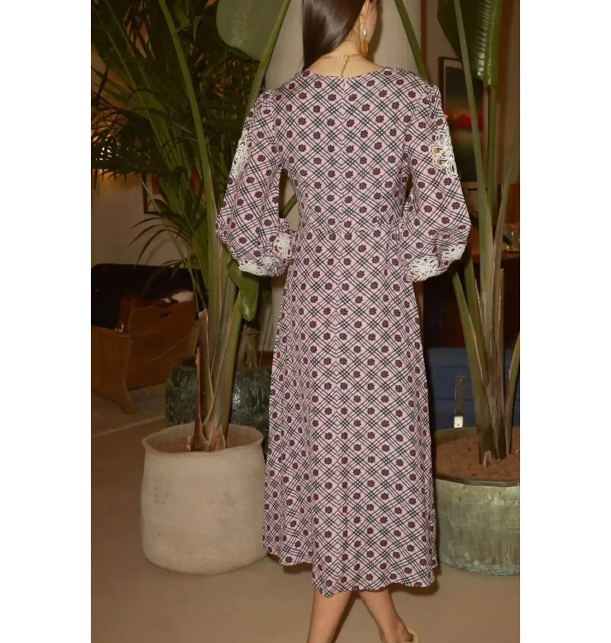 Rixo Dada Dress Pink Size UK 10  - Image 2