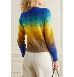 Ganni Intarsia Knit Jumper Blue Size UK 10 for rent on The Volte - image 2