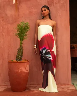 Rat & Boa Anthea Maxi Dress Orchid Print Size S/M (UK 8/10) for rent on The Volte - image 1