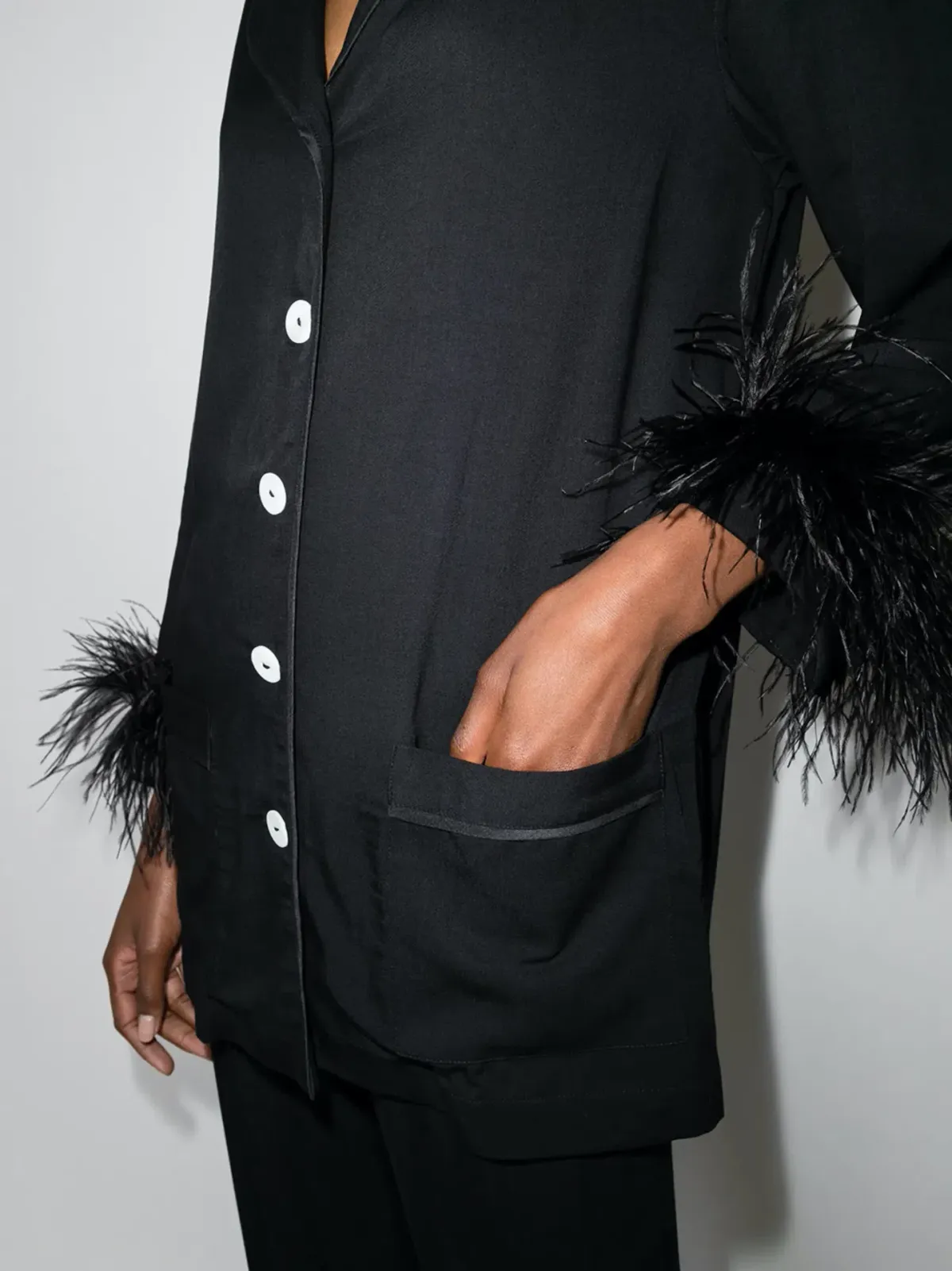 Sleeper Feather Pyjama Party Set Black Size M / UK 10 - Image 2