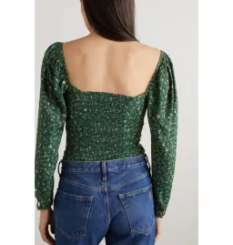 Reformation Clio Top Green Size UK 12 for rent on The Volte - image 2