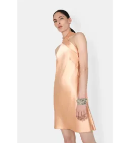 Galvan Pandora Halter Neck Mini Dress Peach Size 12  for rent on The Volte - image 2