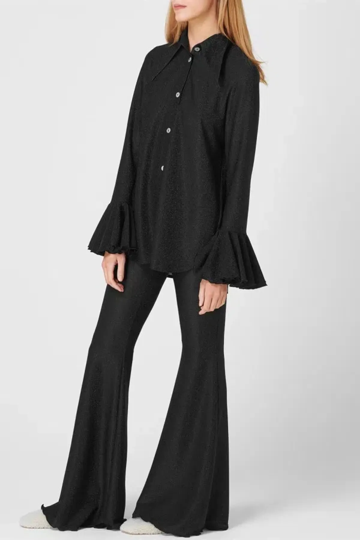 Sleeper Cosmos Flare Lounge Suit Black Size UK 8 - Image 4