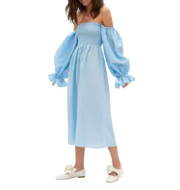 Sleeper Atlanta Dress Blue Size UK 10 for rent on The Volte - image 2
