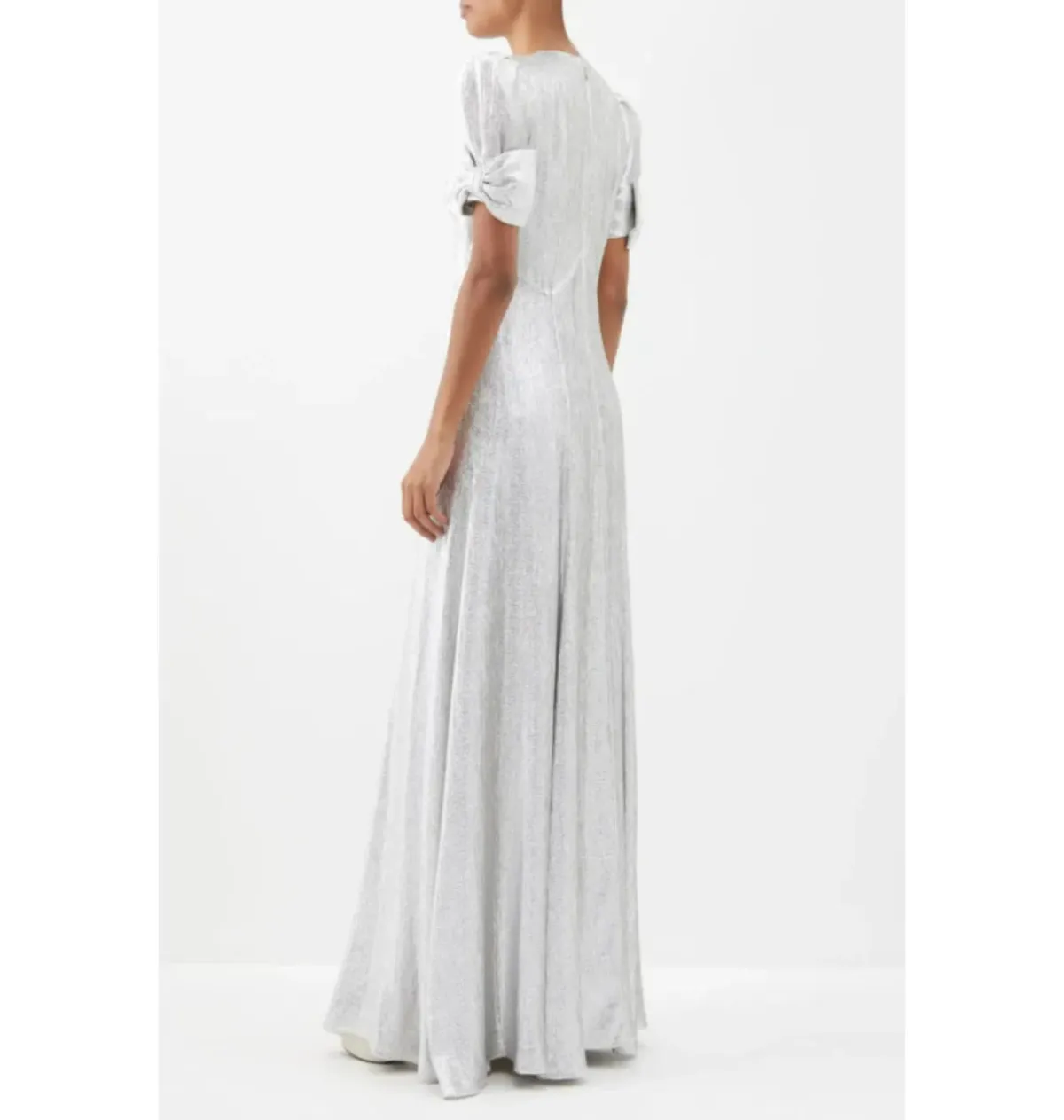 The Vampire’s Wife American Chevron Lame Gown Silver Size UK 10 - Image 3