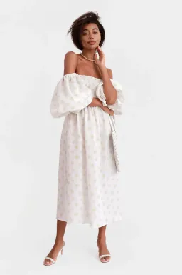 Sleeper Atlanta Daisy Midi Dress Floral Size S / UK 8 for rent on The Volte - image 2