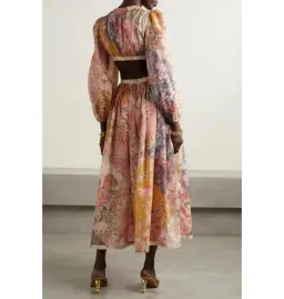 Zimmermann Patti Spliced Midi Dress Floral Size 2 / UK 12 for rent on The Volte - image 3