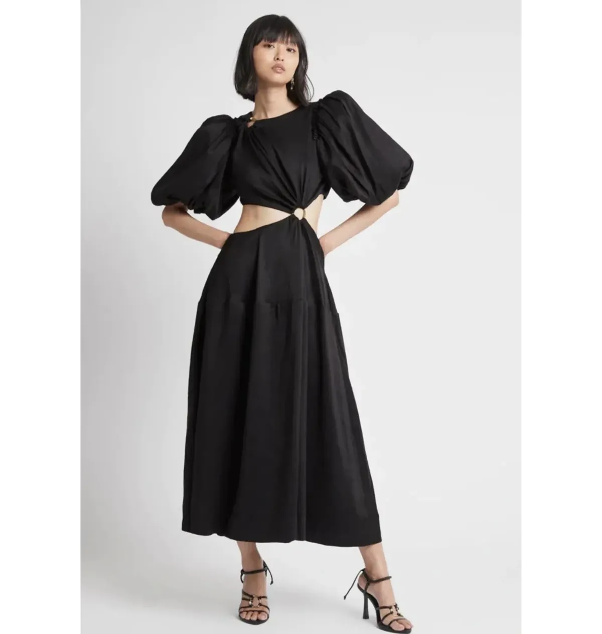 Aje Vanades Cut Out Dress Black Size UK 10 - Image 1