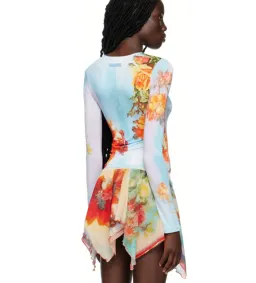 Jean Paul Gaultier Blue floral body Top Blue Size L for rent on The Volte - image 2