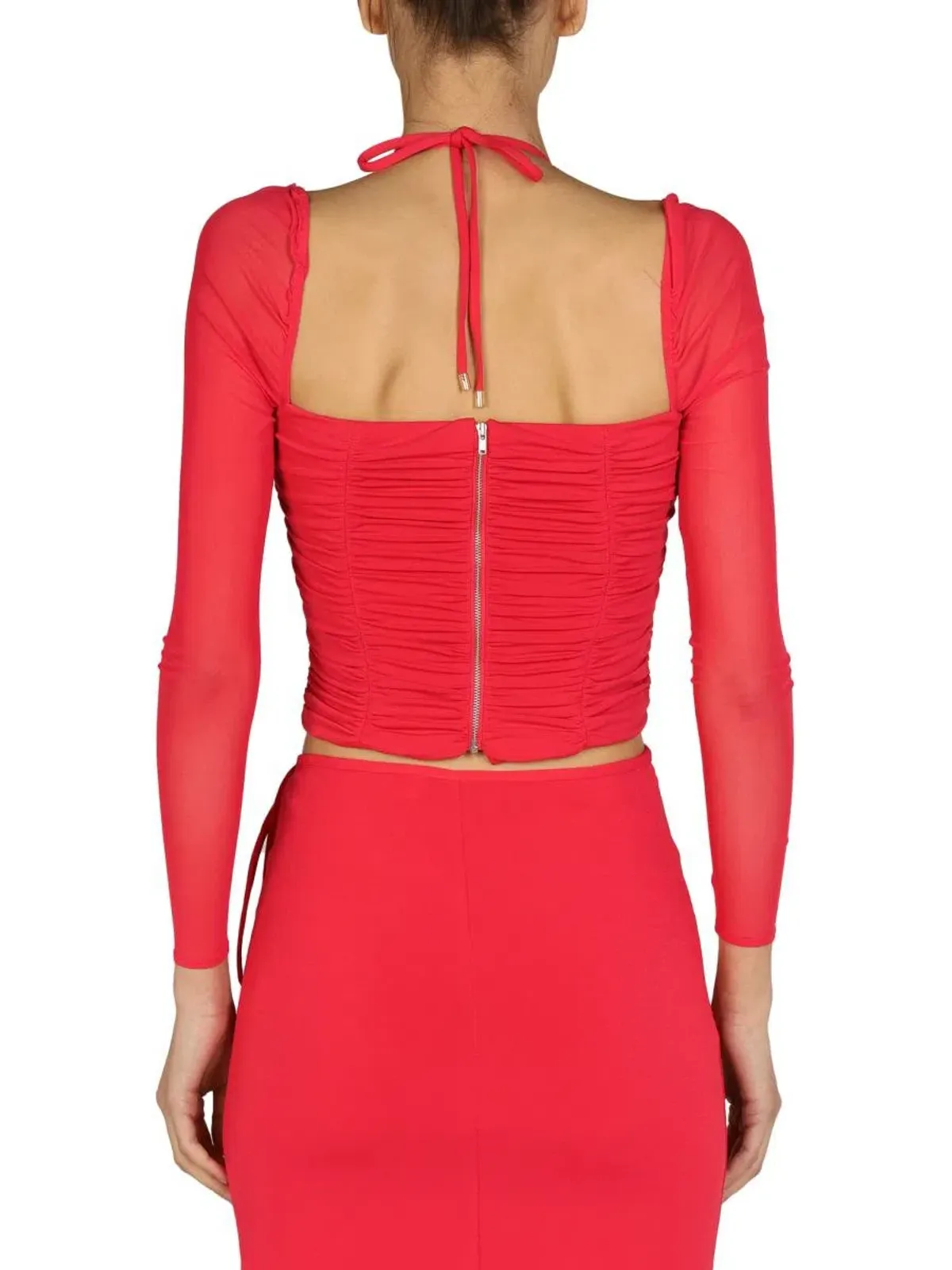 Self Portrait Jersey Cut Out Midi Dress Fuschia Size UK 8 - Image 3