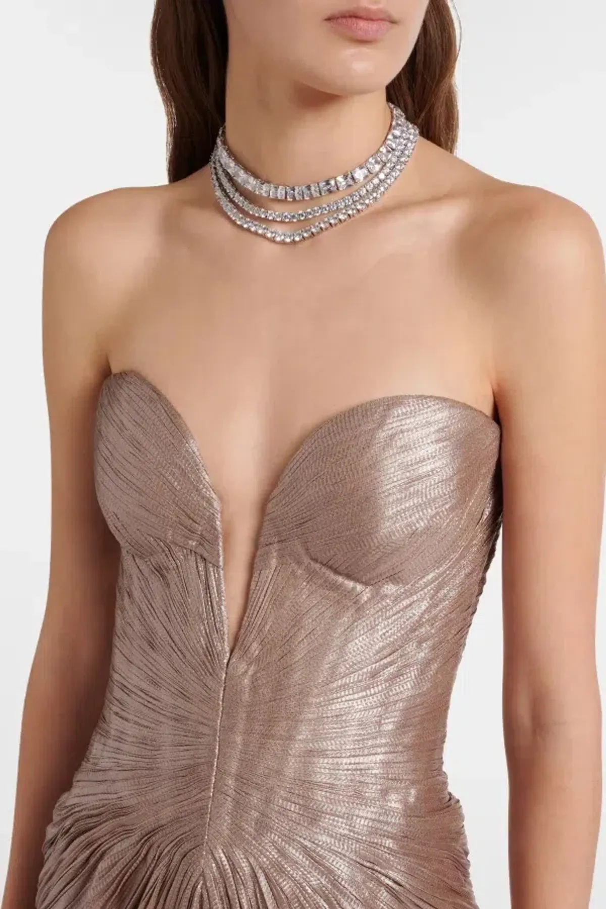 Maria Lucia Hohan Alessandra draped lamé gown - Image 2