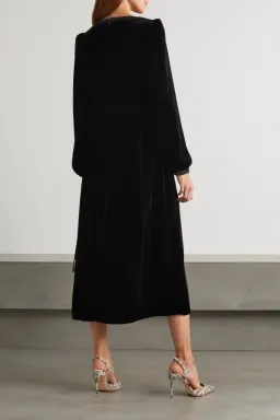 Saloni Camille Velvet Bow Dress Size 8 for rent on The Volte - image 2