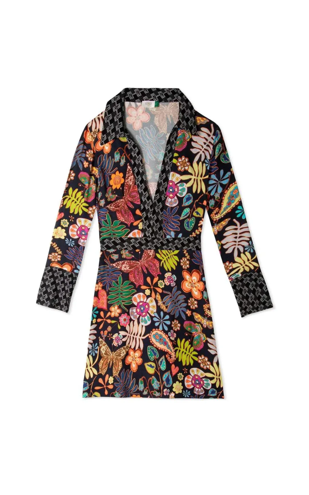 RIXO Patti Mini Dress Print Size 10 for rent on The Volte - main image