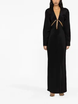 Christopher Esber Triquetra Silk Maxi Dress Black Size 10 for rent on The Volte - image 5