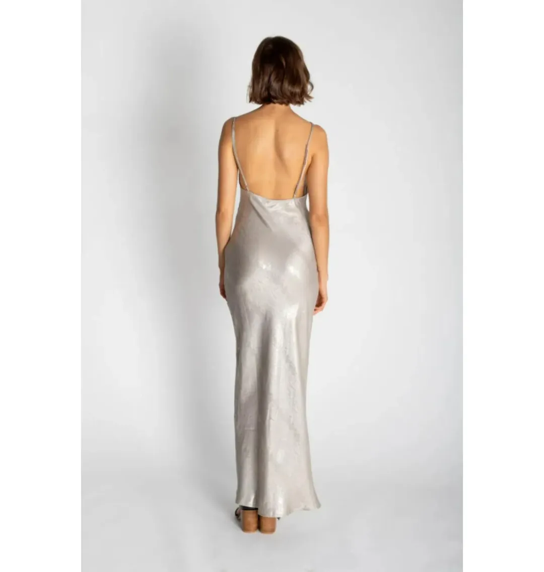 Rat & Boa Gaia Slip Dress Silver Snake Size UK 10 for rent on The Volte - main image
