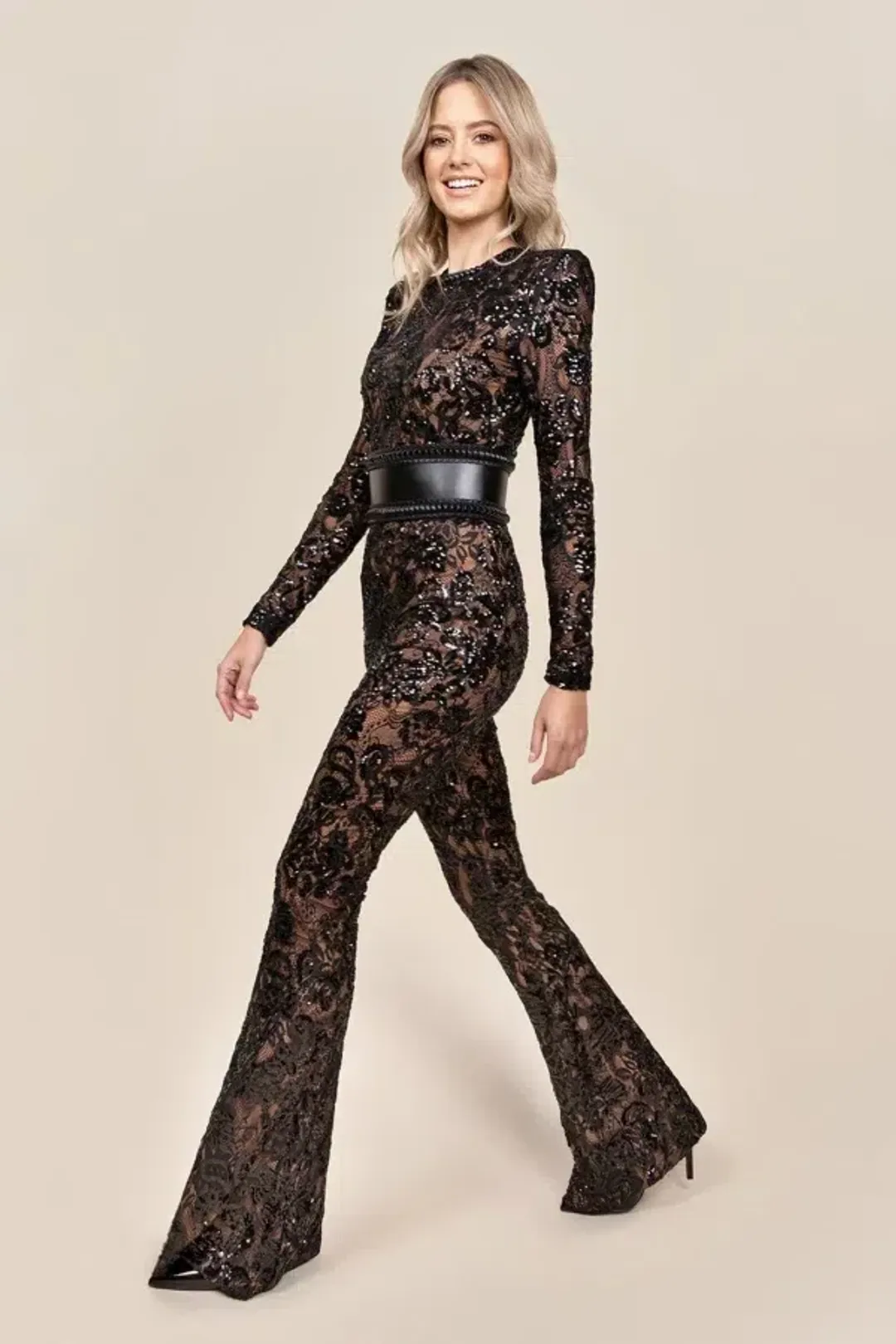 Nadine Merabi Bella Jumpsuit Size 12 for rent on The Volte - main image