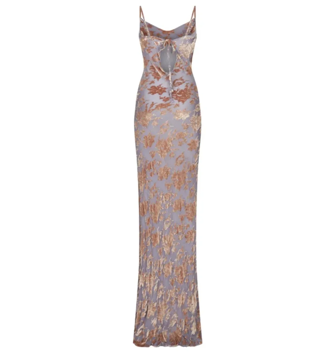 Rat & Boa Athena Maxi Dress in Purple Size UK 12 for rent on The Volte - main image