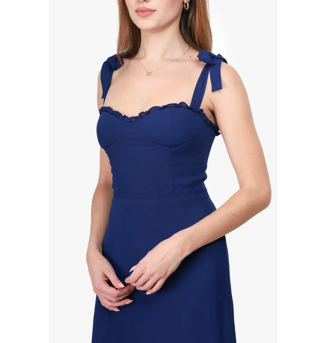 Reformation Nikita Dress Blue Size UK 12 for rent on The Volte - main image