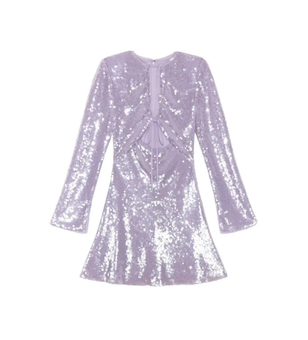 Self-Portrait Rent Lilac Sequin Mini Dress Size 12  for rent on The Volte - main image