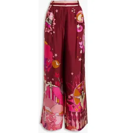 Zimmermann Concert Printed Pants in Plum Collage Size 2 / UK 12 for rent on The Volte - image 3