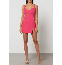 Self Portrait Boucle Mini Dress Hot Pink Size UK 12 for rent on The Volte - image 1
