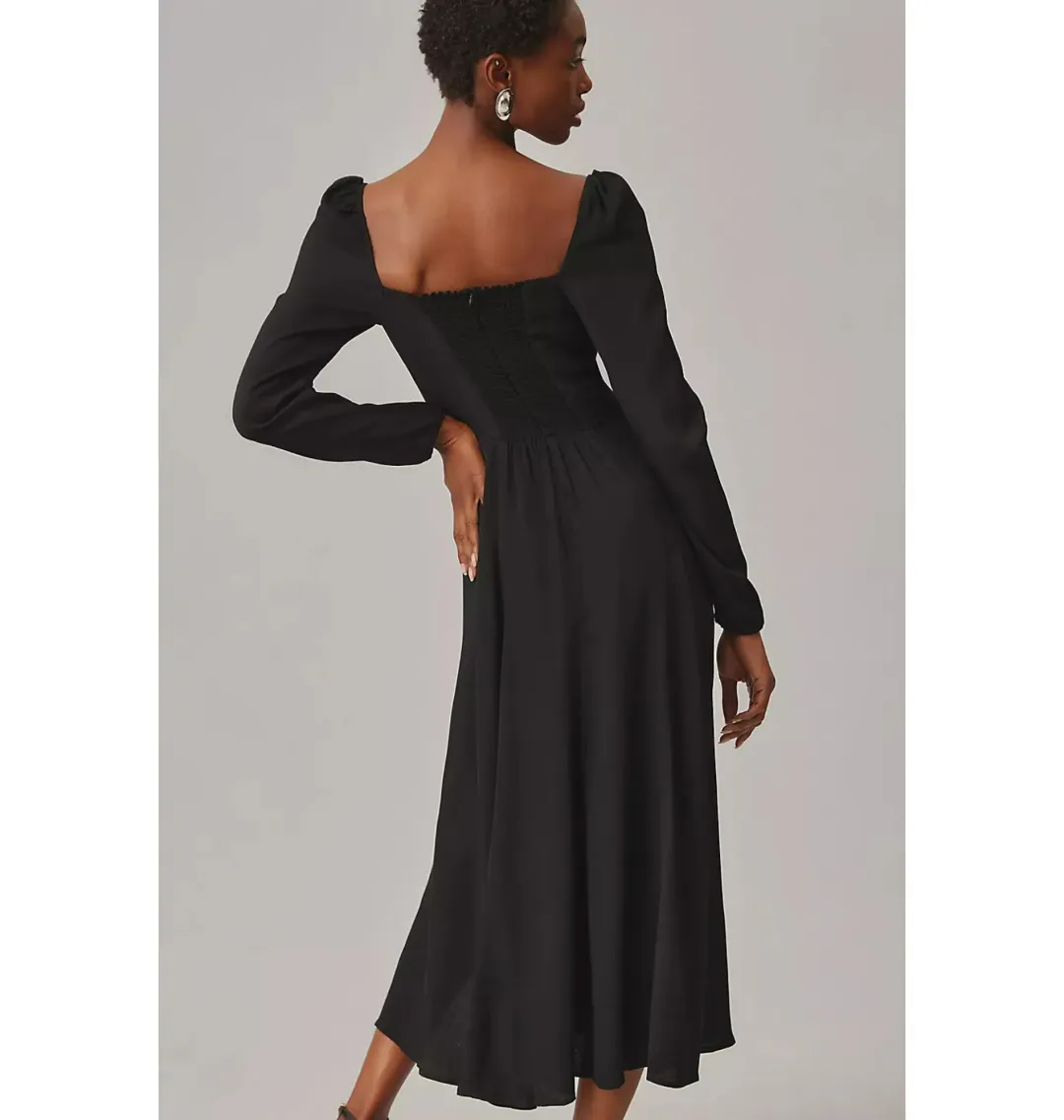 Reformation Sigmund Dress Black Size UK 12 for rent on The Volte - main image