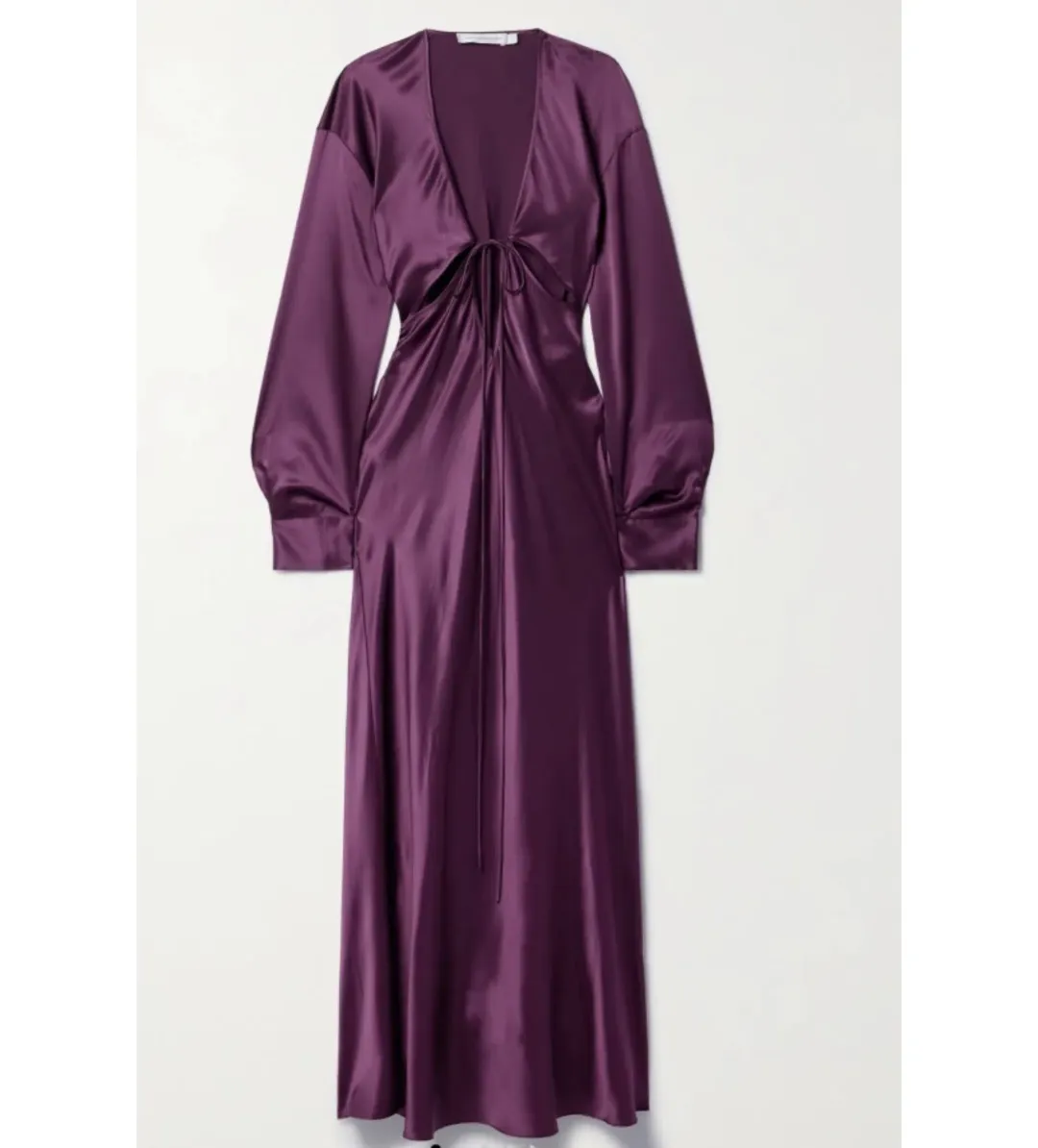 Christopher Esber Triquetra Cut Out Dress Plum Size 10  for rent on The Volte - main image