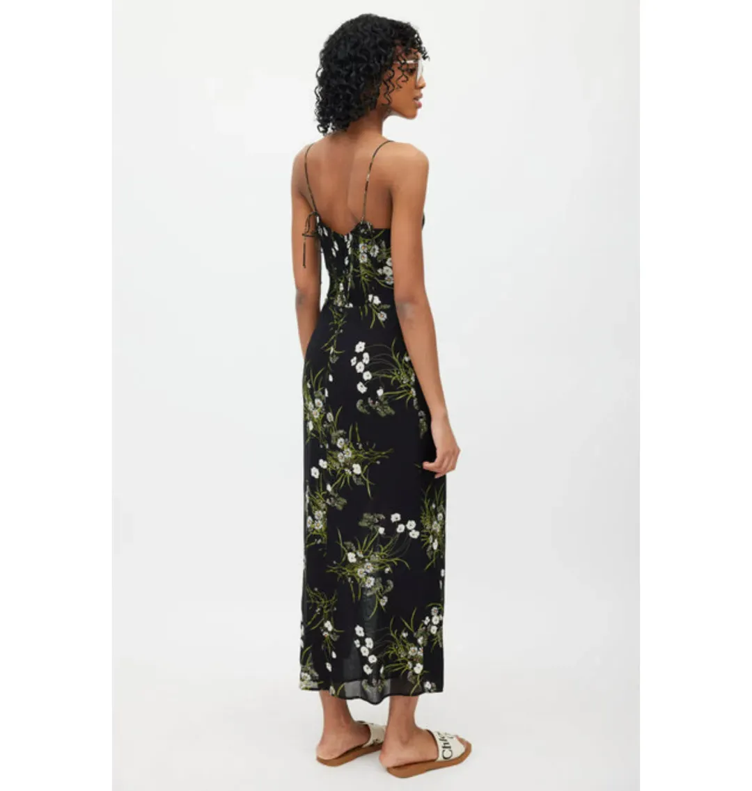 Reformation Kourtney Dress in Veuve Size UK 12 for rent on The Volte - main image
