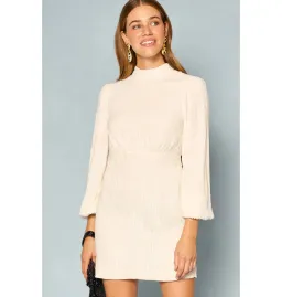 Rixo Lara Sequinned Mini Dress in Ivory Sequin Size UK 12 for rent on The Volte - image 2