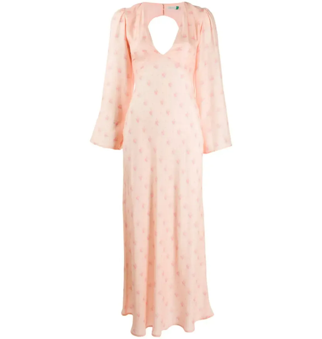 Rixo Nadia Middi Dress Buttercup Size UK 10 for rent on The Volte - main image