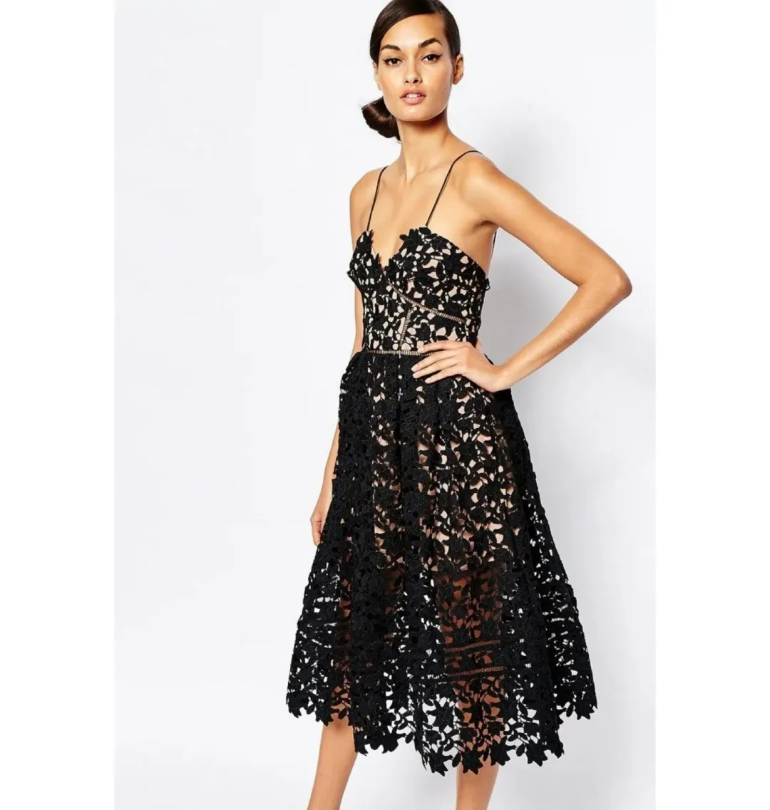 Self-Portrait Azaelea Dress Black Size UK 10 for rent on The Volte - main image
