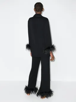Sleeper Feather Pyjama Party Set Black Size M / UK 10 for rent on The Volte - image 3