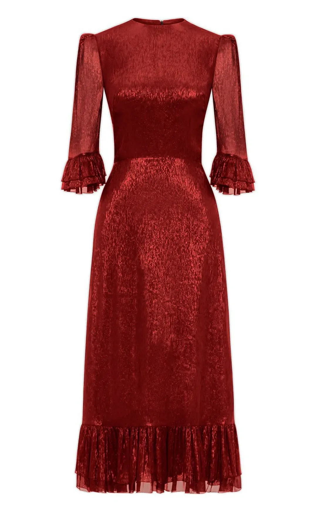 The Vampire's Wife The Falconetti Midi Dress Red Size UK 10 for rent on The Volte - main image