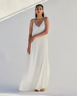 Reformation Abene Maxi Dress White Size UK 10 for rent on The Volte - image 2