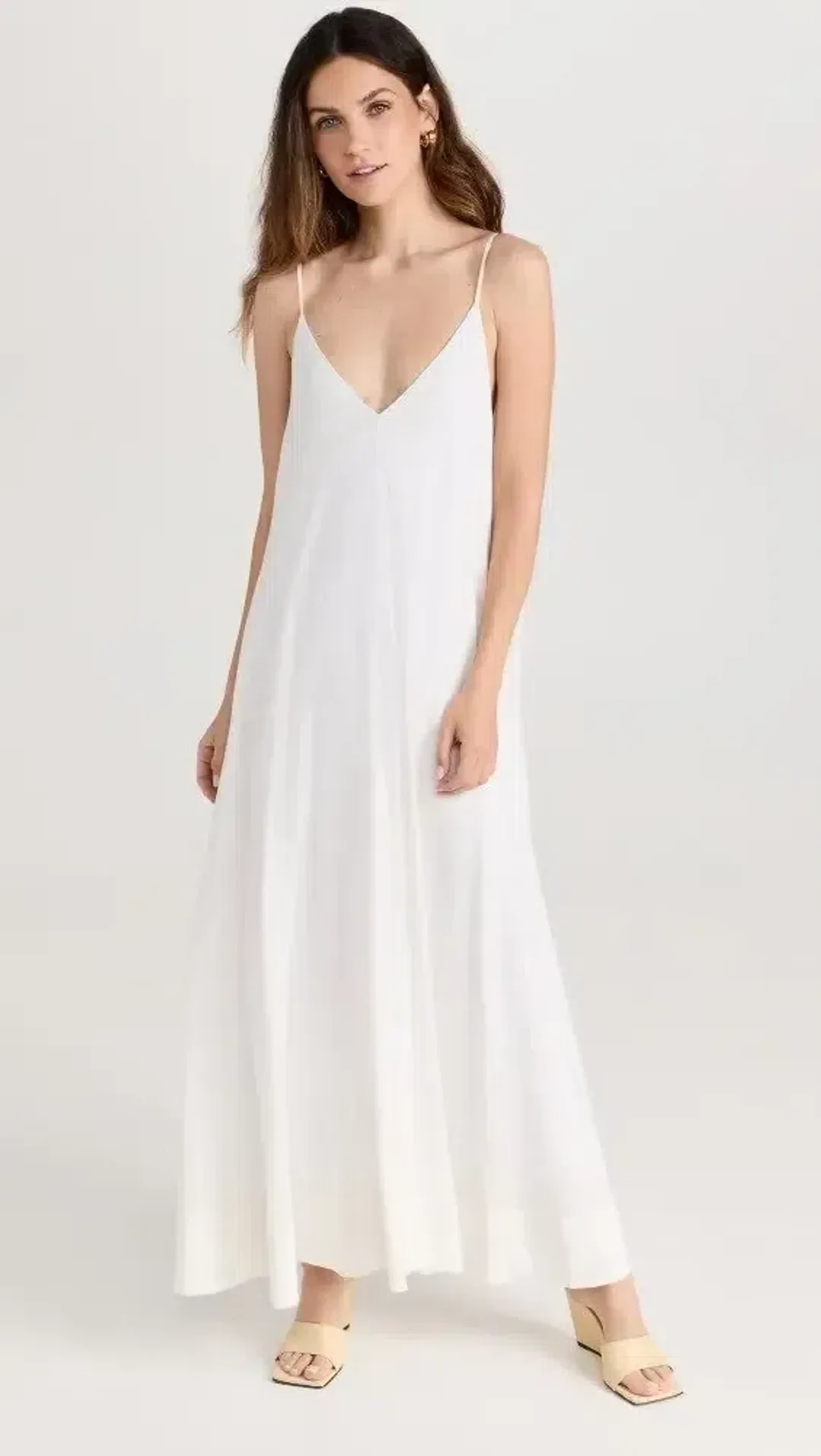 Reformation Abene Maxi Dress White Size UK 10 for rent on The Volte - main image