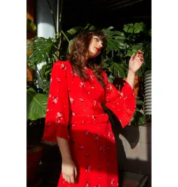 Queens of Archive Patti Tie Back Dress Red Size S / UK 8 for rent on The Volte - image 1