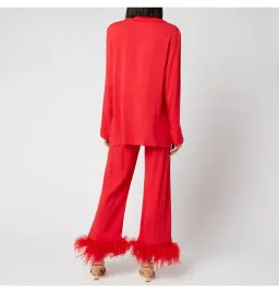 Sleeper Feather Pyjama Party Set Red Size UK 10 for rent on The Volte - image 2