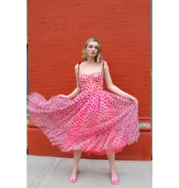 Lirika Matoshi Hearty Corset Dress Pink Size UK 12 for rent on The Volte - image 2