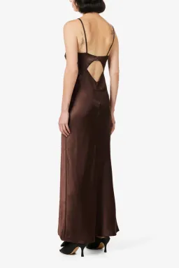 Bec & Bridge Hazel Cut Out Slip Maxi Dress Chocolate Size UK 10 for rent on The Volte - image 6