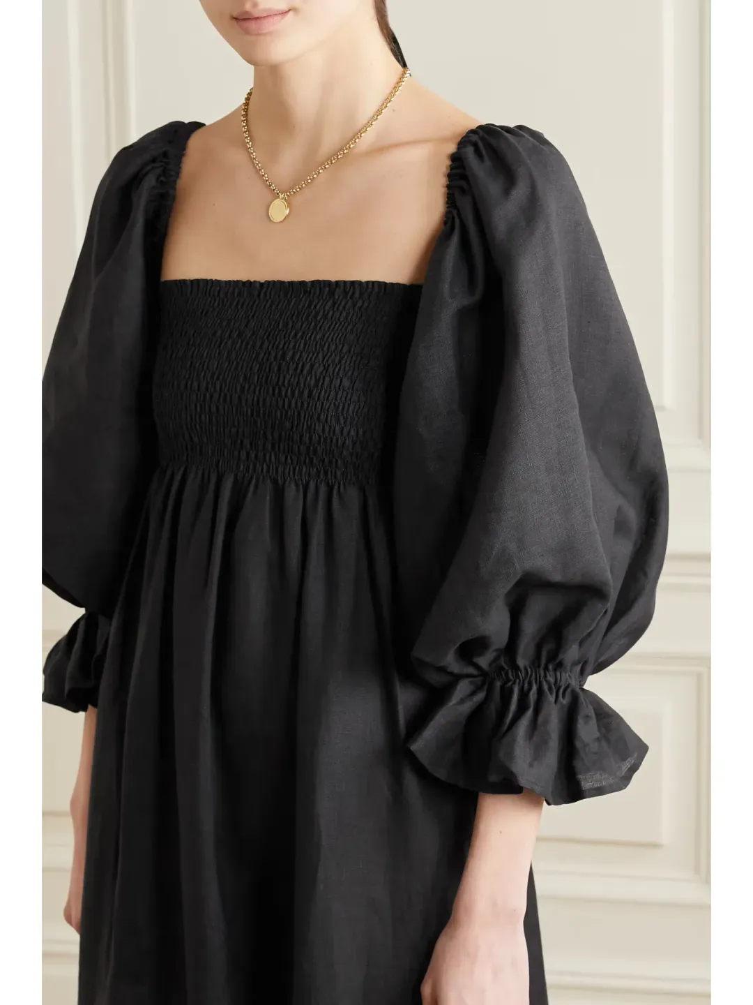 Sleeper Atlanta Off Shoulder Midi Dress Black Size M / UK 10 for rent on The Volte - main image