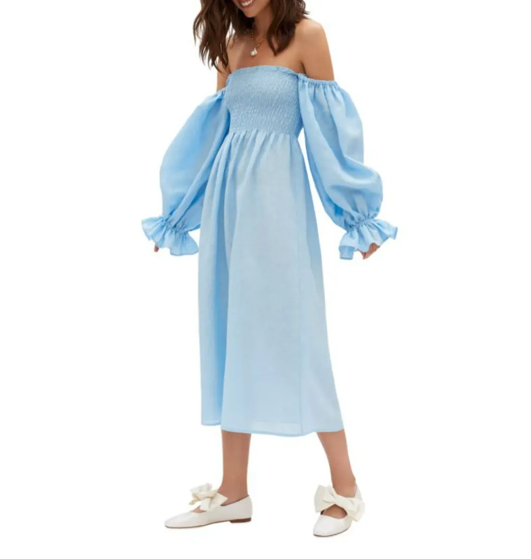 Sleeper Atlanta Dress Blue Size UK 10 for rent on The Volte - main image