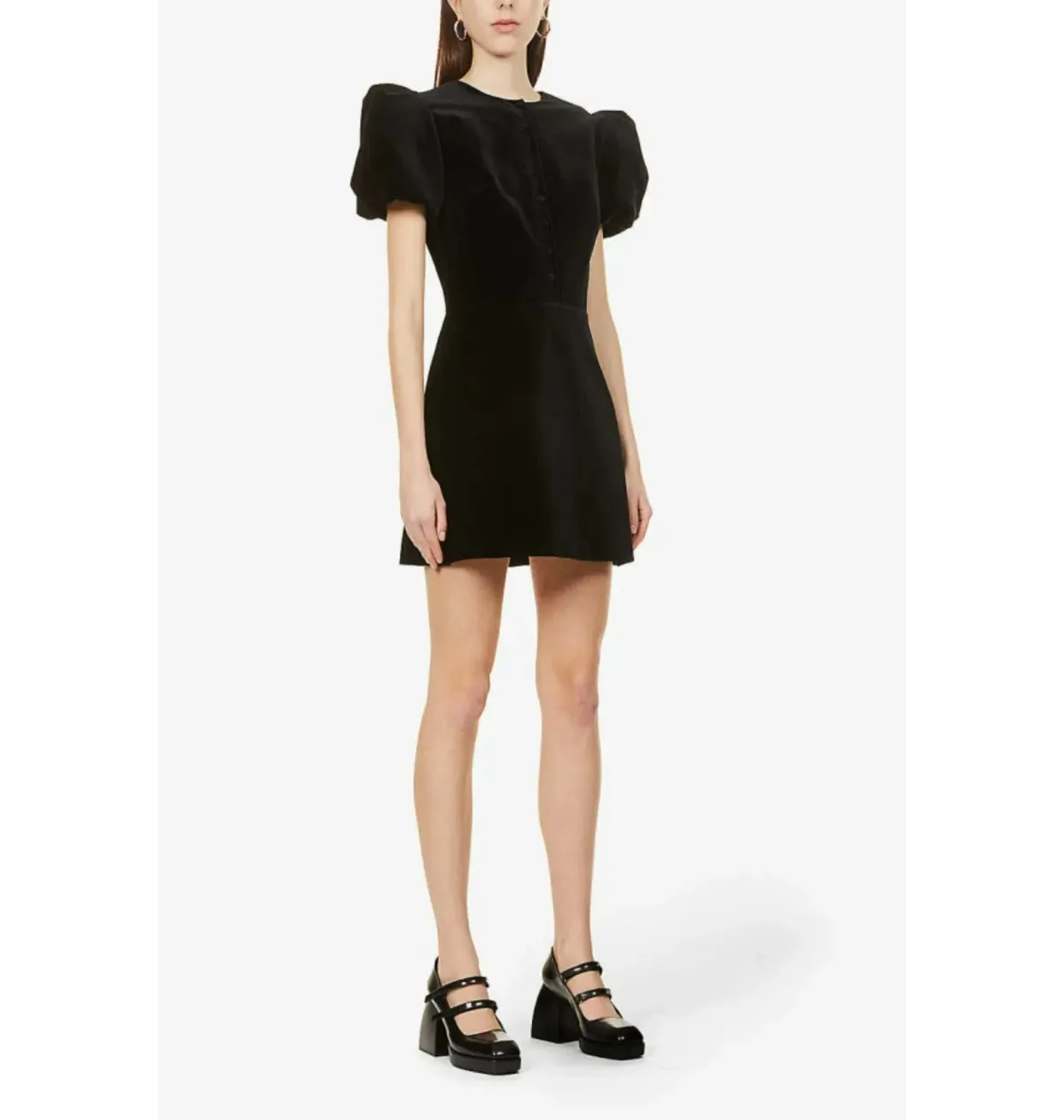 The Vampire’s Wife Heartbreak Puff Sleeve Dress Black Size UK 12 for rent on The Volte - main image